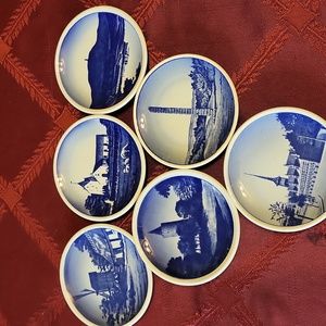 6 3in. Royal Copenhagen plates